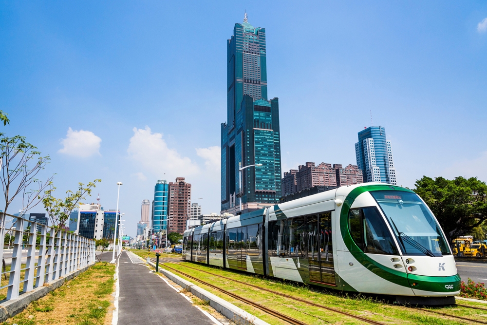 Một tuyến đường sắt hạng nhẹ (LRT) tại Đài Loan